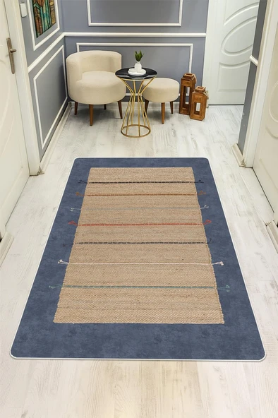 Etnik Desenli Dijital Baskı Kaymaz Taban Halı H1028 Renkli 80 X 300 ürün görseli