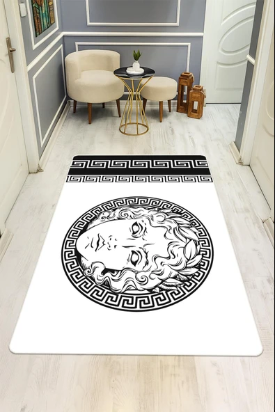 Modern Desenli Dijital Baskı Kaymaz Taban Halı H0846 Renkli 80 X 150 ürün görseli 1