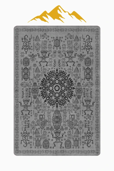 Modern Desenli Dijital Baskı Kaymaz Taban Halı H1092 Renkli 120 X 180 - Resim 3