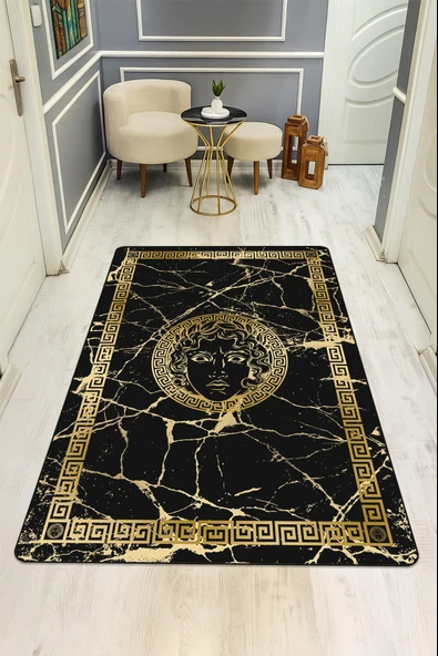 Modern Desenli Dijital Baskı Kaymaz Taban Halı H0850 Renkli 80 X 150 ürün görseli 1