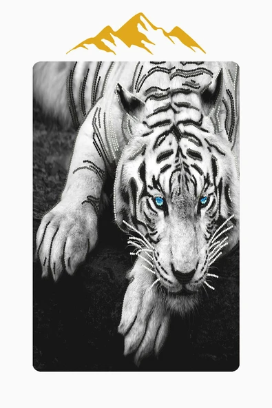 Kaplan Desenli Dijital Baskı Kaymaz Taban Halı H0133 Renkli 200 X 300 - Resim 3