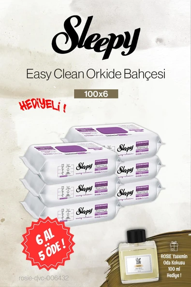 Sleepy Orkide Bahçesi 100'lü 6 AL 5 ÖDE, Rosie Yasemin Oda Kokusu ürün görseli