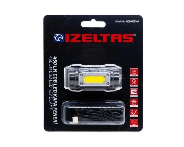 İZELTAŞ COB LED Kafa Feneri 450 LM - Resim 3