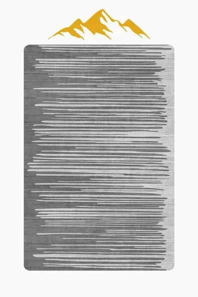 Modern Desenli Dijital Baskı Kaymaz Taban Halı H1130 Renkli 140 X 200 - Resim 3