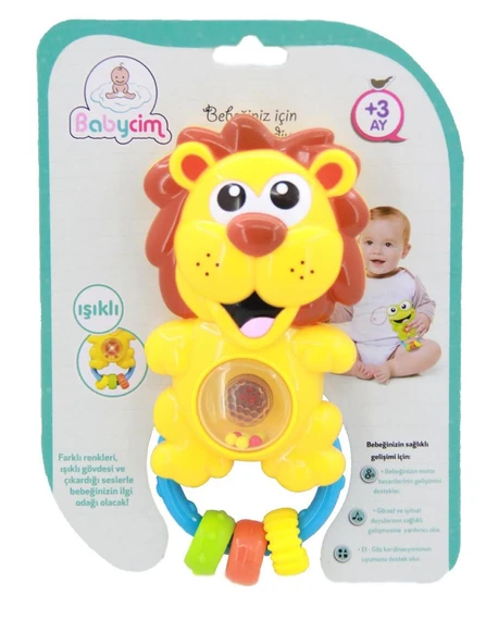 URT041-004 BABYCİM NEŞELİ SSLİ PİLLİ ASLAN ÇINGIRK - Resim 2