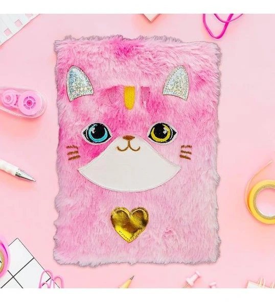 CC-9 SENSE PELUŞ KİLİTLİ HATIRA DEFTERİ -BRŞ ürün görseli