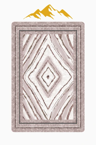 Modern Desenli Dijital Baskı Kaymaz Taban Halı H1059 Renkli 100 X 200 - Resim 3