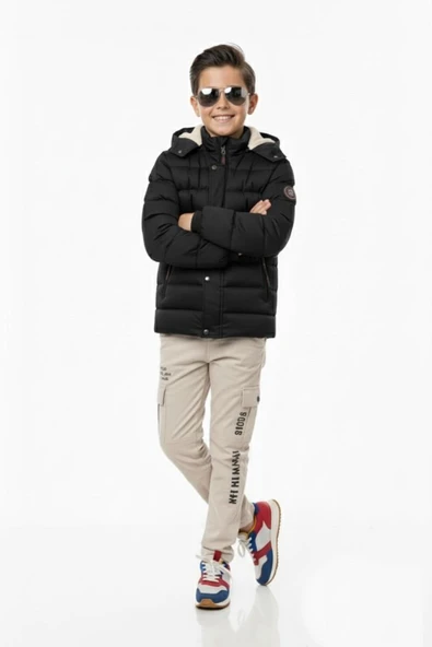 Erkek Çocuk Kapüşonlu Mont BGL-ST04885 - Resim 5