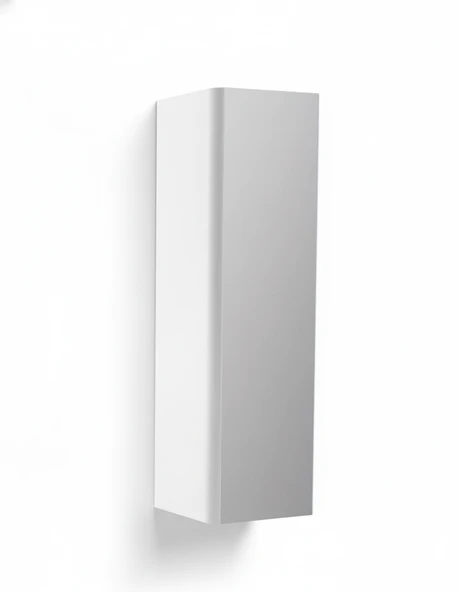 Drop 130 Cm Boy Dolabı Ön Kapak Aynalı Beyaz ürün görseli