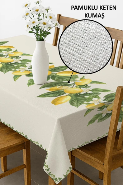 Şık Dokulu Leke Tutmaz Masa Örtüsü MSRT001 RENKLİ 150 X 200 - Resim 3