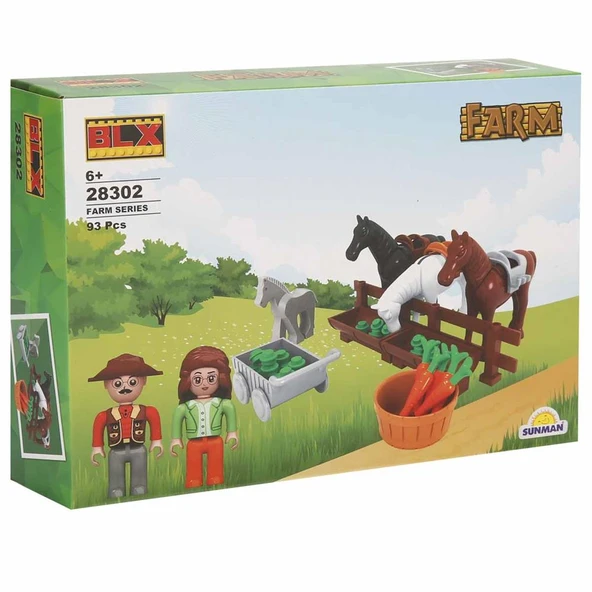 S00028302 FARM SET ATLAR 2FGR 93 PRÇ LEGO -SUN - Resim 2