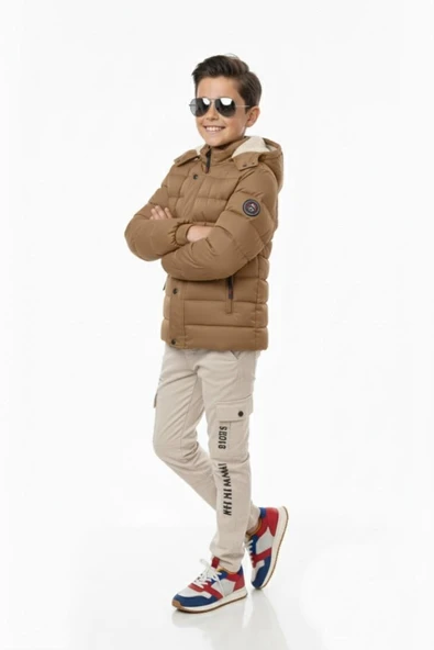 Erkek Çocuk Kapüşonlu Mont BGL-ST04885 - Resim 7