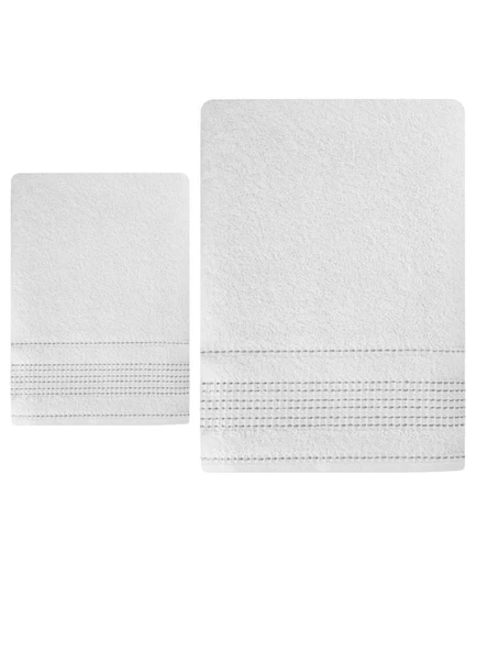 Pamuk Havlu Takımı 2 li Ladin 50x90/70x140 cm - Resim 4