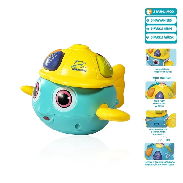 JLG-855-99A IŞIKLI VE MÜZİKLİ BALIK BEBEK -VRD ürün görseli