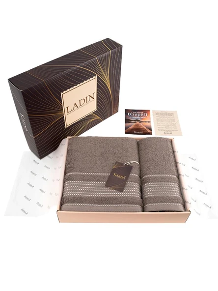 Pamuk Havlu Takımı 2 li Ladin 50x90/70x140 cm - Resim 12