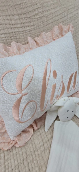 BEBEK YASTIĞI NAKIŞLI KİŞİYE ÖZEL - Resim 3