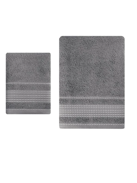 Pamuk Havlu Takımı 2 li Ladin 50x90/70x140 cm - Resim 6