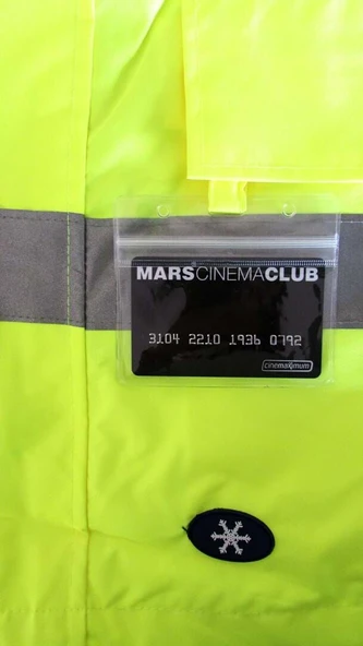 JUNIOR JN1011-P (3XL) SARI WATERPROOF POLARLI FOSFORLU OXFORD  PARKA - Resim 3