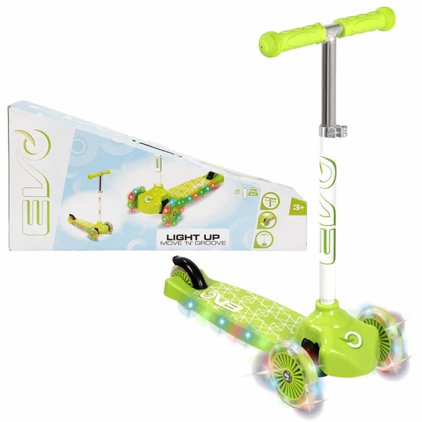 EVO SCOOTER 3TKR IŞIKLI MAX 50KG YEŞİL ürün görseli