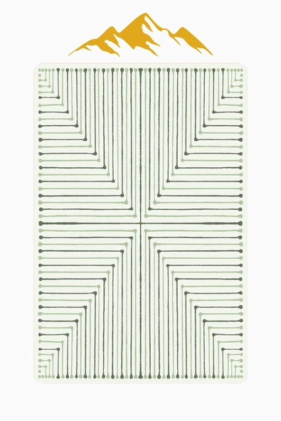 Modern Desenli Dijital Baskı Kaymaz Taban Halı H1089 Renkli 120 X 180 - Resim 3