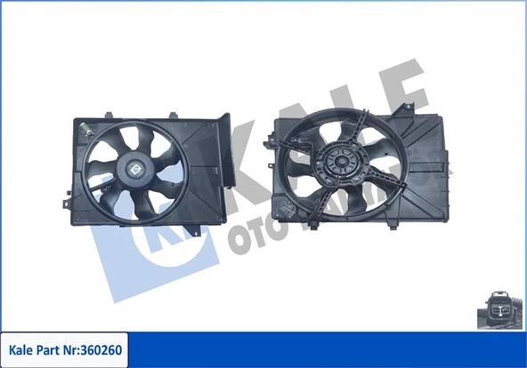 KALE 360260 FAN GRUBU HYUNDAI GETZ 1.4i 05-10 - 12V 253801C350-253801C360 ürün görseli 1