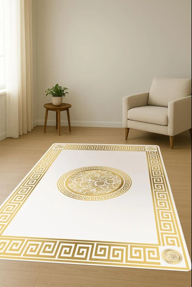 Modern Desenli Dijital Baskı Kaymaz Taban Halı H0866 Renkli 100 X 200 ürün görseli 1