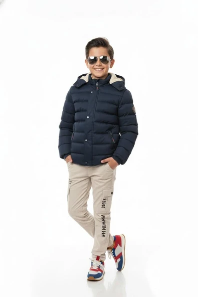 Erkek Çocuk Kapüşonlu Mont BGL-ST04885 - Resim 3