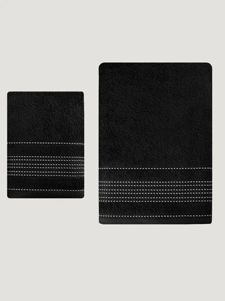 Pamuk Havlu Takımı 2 li Ladin 50x90/70x140 cm - Resim 5