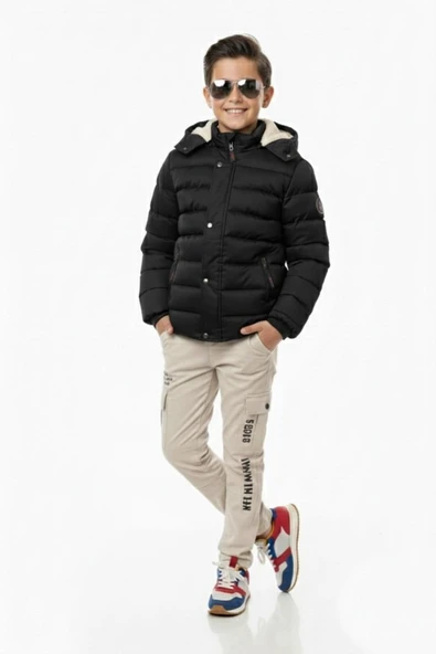 Erkek Çocuk Kapüşonlu Mont BGL-ST04885 ürün görseli