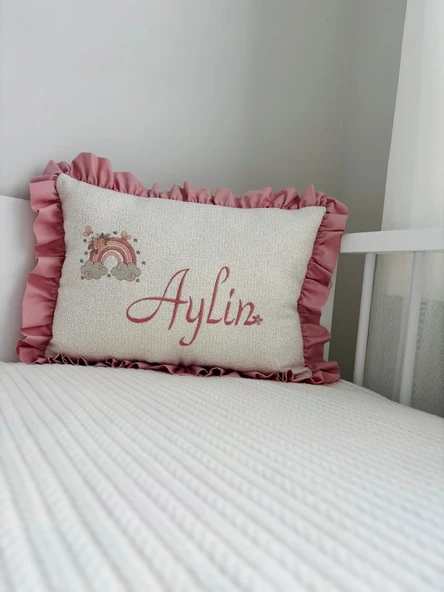 BEBEK YASTIĞI NAKIŞLI KİŞİYE ÖZEL - Resim 2
