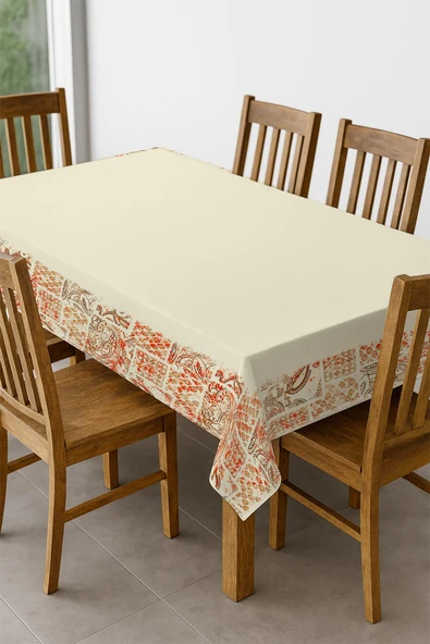 Şık Dokulu Leke Tutmaz Masa Örtüsü MSRT002 RENKLİ 150 X 200 - Resim 4