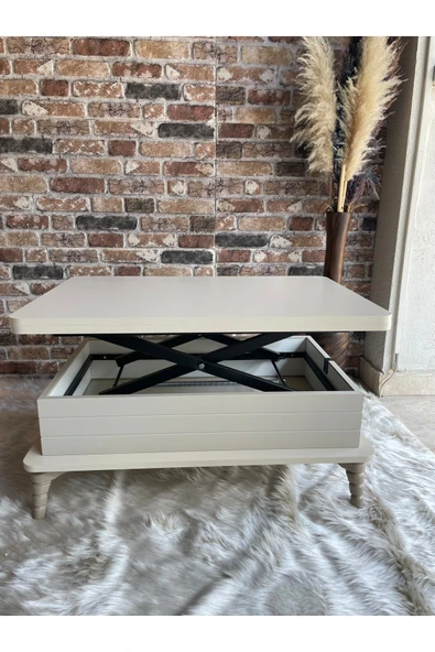 comiet Çok Amaçlı Akıllı Orta Sehpa Krem Renk - Resim 2