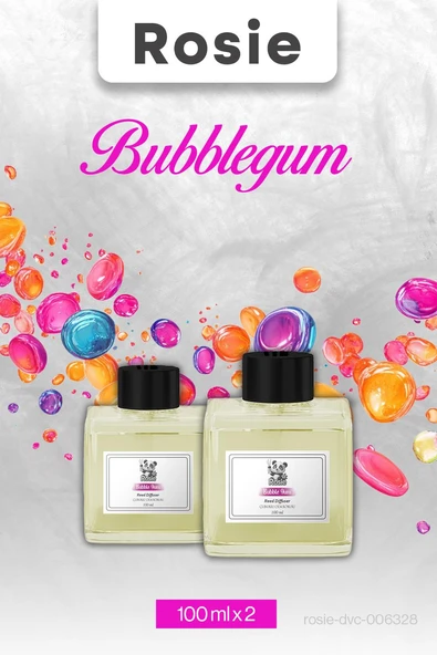2 Adet Bubblegum (sakız) Rosie Çubuklu Oda Kokusu 100 ml ürün görseli