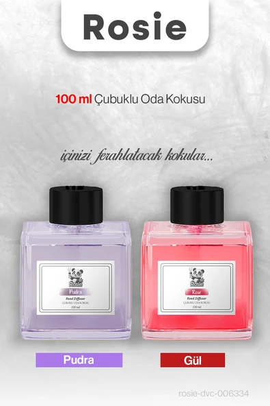 ROSIE Pudra ve Gül Çubuklu Oda Kokusu 100 ml ürün görseli