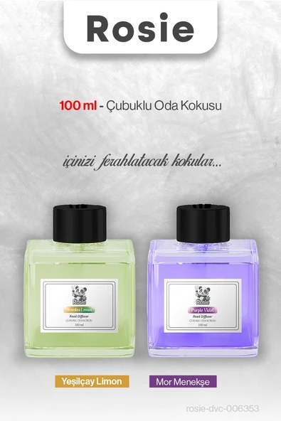 Yeşilçay Limon ve Mor Menekşe ROSIE Çubuklu Oda Kokusu 100 ml ürün görseli