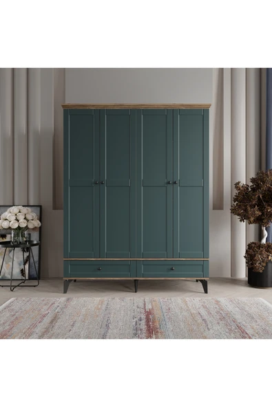 comiet Silva 4 Kapaklı Çekmeceli MDF Gardırop ürün görseli
