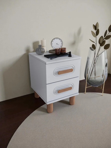 comiet Perry 2 Çekmeceli Mdf Komodin - Resim 2