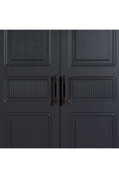 comiet Slope 6 kapaklı MDF ayaklı tasarım country gardırop - Resim 4