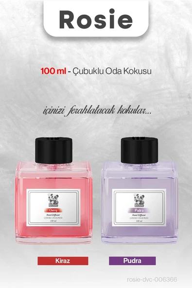 Kiraz ve Pudra ROSIE Çubuklu Oda Kokusu 100 ml ürün görseli
