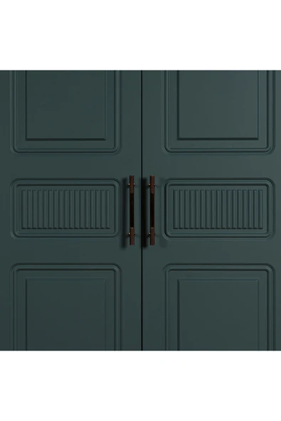 comiet Slope 3 Kapaklı Mdf Ayaklı Tasarım Country Gardırop - Resim 4