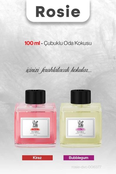ROSIE Kiraz ve Bubblegum 100 ml Çubuklu Oda Kokusu ürün görseli