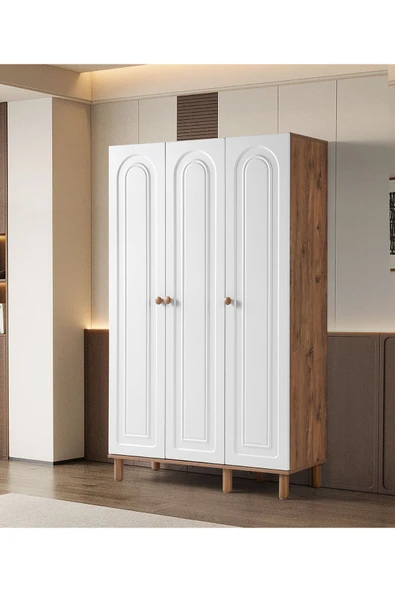 comiet Zakkum 3 kapaklı ayaklı tasarım Bohem gardırop ürün görseli