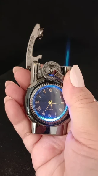 Klasik Şık Saatli Çakmak - Resim 2