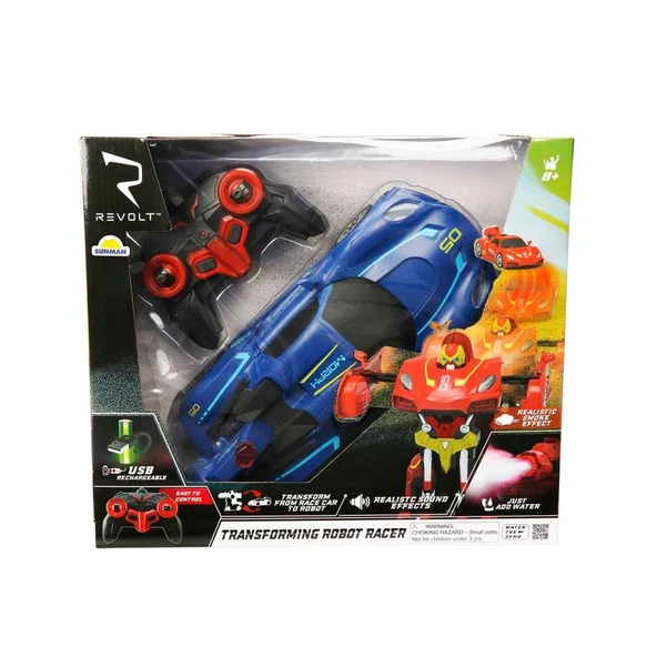 Transforming Robot Racer Uzaktan Kumandalı Sesli ve Işıklı Robotlar - Resim 6