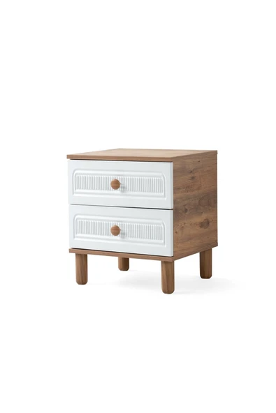 comiet Çağla 2 çekmeceli ayaklı tasarım bohem komodin ürün görseli