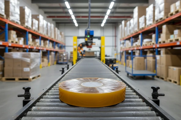 Büyük Rulo 45mm x 925m Kauçuk Makine Bandı Paketleme Bandı m4 - Resim 5