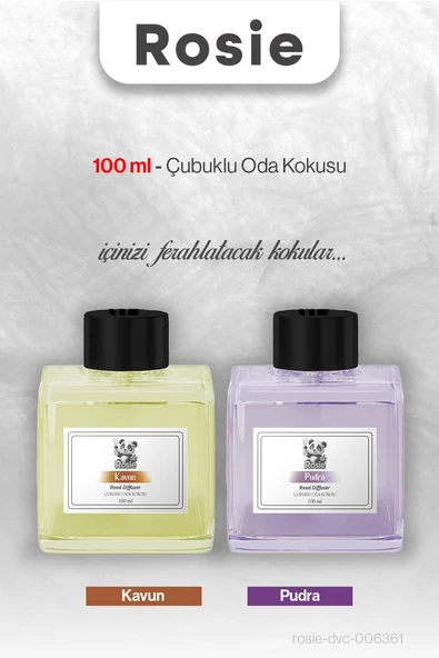Kavun ve Pudra ROSIE Çubuklu Oda Kokusu 100 ml ürün görseli