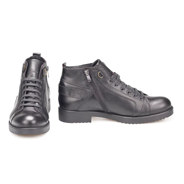 Erkek Hakiki Deri Kauçuk Tabanlı Anatomik Bilek Boy Klasik Bot - Resim 5