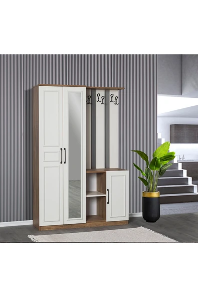 comiet Flr Aynalı raf askılık detay portmanto ayakkabılık ürün görseli