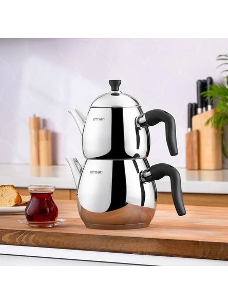 Emsan Duru Mini Çaydanlık Takımı Siyah ürün görseli